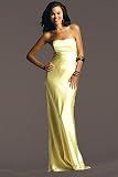 Sultry Strapless Canary Yellow Dresses by Faviana