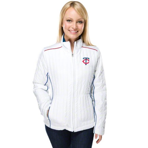Minnesota Twins Women's Bombshell White Full-Zip Jacket