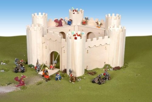 Childrens Toyshop  Toys : GIANT WOODEN FORTRESS/ FREE ACTION FIGURES/ BRAND NEW