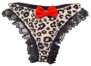NEW! Fun! Animal Print Thong Dog Squeak Toy by Fab Dog