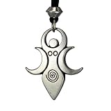 Artemis The Moon Goddess Pendant Pagan Jewelry Lunar Moon Symbol Necklace