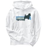 Hoodie Mens White  FRIENDS FUR - EVER - Norwich Terrier  Dogs