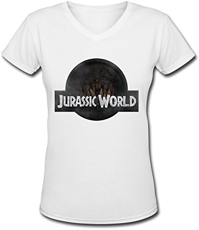 Jiaso Women's Jurassic World V-Neck Cotton T Shirts X-Large