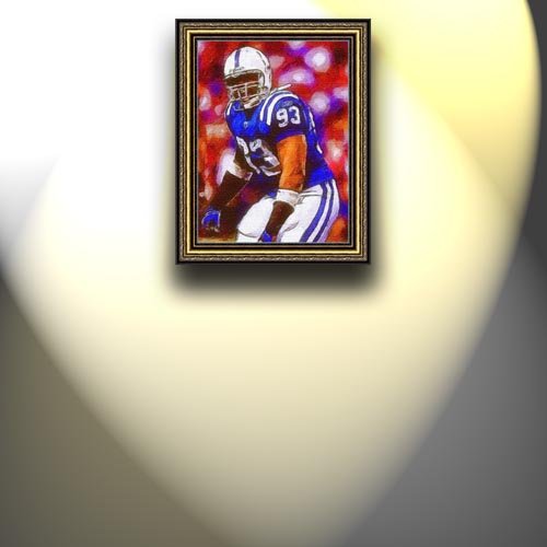 Completely Handpainted American Football Sport Painting, Custom Order FL5073, Oil on Canvas, with Option to Paint Jerry, Brett & Co. from Any Other Favorite Photograph or Picture, Unframed, Size 26'' x 35