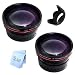 SAVEoN 52mm Professional Wide Angle and Telephoto Lens Set with Adapter + SAVEoN MicroFiber Cleaning Cloth + Lens Hood for Canon PowerShot A640