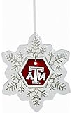 Glass Snowflake Ornament, Texas A&M