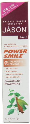 JASON Cinnamon Mint PowerSmile Whitening Toothpaste, 6 Ounce Tubes (Pack of 3)