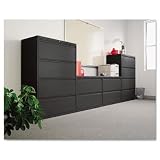 Alera Two-Drawer Lateral File Cabinet - 42W X 19-1 4D X 29H - Black
