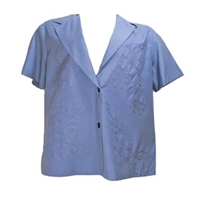 Buy Alfred Dunner St. Croix Linen Short-sleeve Button-up Lightweight Jacket w  Flowers