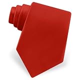 Christmas Red Extra Long Tie by Elite Solid - Red Silk