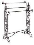 Large Scrolled Iron Quilt Rack Holder Tuscan