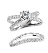 14K White Gold Diamond Wedding Set Semimount - 1.12 Ct. - CENTER STONE NOT INCLUDED
