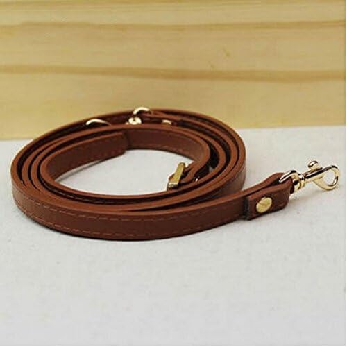 1pcs 43''-50'' Pu Leather Adjustable Bag Strap,brown Leather Shoulder Bag Straps with Silver Clasp,shoulder Bag Cross Body Replacement Straps (Xy001)