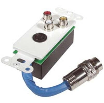 Rapidrun S-video + Composite Video + Stereo Audio Wall Plate