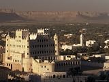 Sultan's Palace and Say'Un Village, Wadi Hadhramawt Valley, South Yemen, Yemen, Middle East Photographic Poster Print by Doug Traverso, 40x30