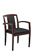 2 Pack Leg Chairs with Partial Upholstered Back Cherry Finish By Office Star