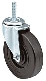 E.R. Wagner Caster, Threaded Stem, 3/8-16 x 1", Type - Hard Rub., Finish - Chrome, Cap.=100 lbs. (1 Each)