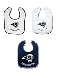 St Louis Rams 3 Pack Snap Bib Set
