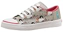 Babycham Womens Arrow Lace Canvas Pump Grey