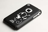 Apple iPhone Soft Polycarbonate Slim fit Case - Black with Flower Tattoo (Cozip Brand) Made in Korea