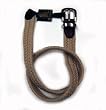 Men's Braided Cotton Belt With Leather Trim