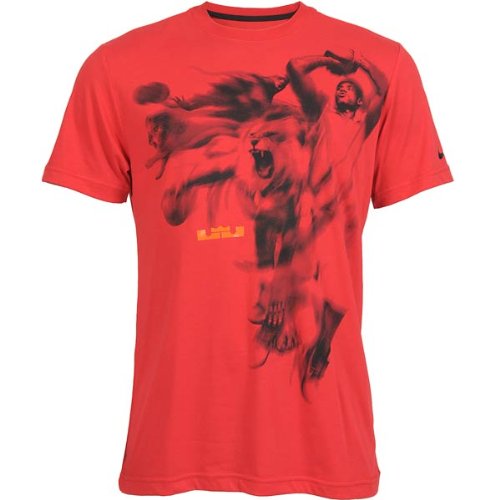 NIKE Herren T-Shirt Lebron 3D (HERO), sport red/black, XL, 439549 Preisvergleich