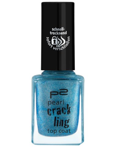 P2 Pearl Crackling Top Coat Nagellack 020 blue thunder, 3er Pack (3 x 11 ml)