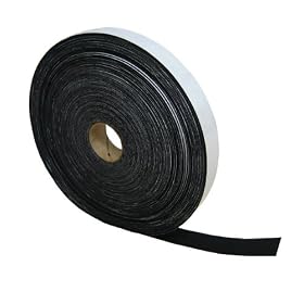 ACRYLIC FELT STRIPPING A1281 BLACK WITH ADHESIVE 1 INCH WIDE X 50 FEET