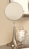 Aquatico Catanzaro Adjustable 5X Pedestal Satin Vanity Mirror