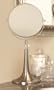 Aquatico Catanzaro Adjustable 5X Pedestal Satin Vanity Mirror