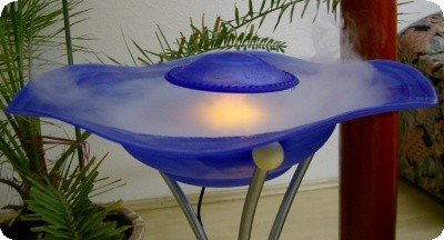 Nebler mit blauer Schale, 4farbig + Lichtsteuerung und Fernbedienung