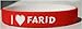I Love Farid Custom Wristband