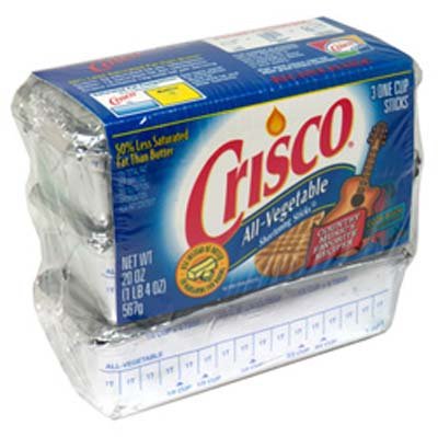 Crisco Shortening All Vegetable 1 Cup Sticks - 12 Pack
