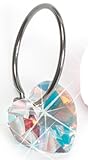 Nickel Free Swarovski Heart Dangle, Rainbow