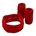 Solid Color Head and Wrist Band Set-Red OSFM