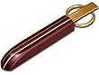 Burgundy Leather Gold Stripped Library Set