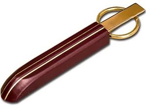 Burgundy Leather Gold Stripped Library Set