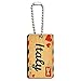 Air Mail Postcard Love for Italy Wood Wooden Rectangle Key Chain