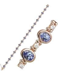 14K Exquisite Tanzanite Bracelet with Diamonds (NEW ARRIVAL)