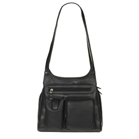 Merona® Claire 4-Poster Leather Handbag - Black