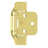 BRAINERD H01915V-PB-O 1/2-Inch Semi-Wrap Overlay Hinge