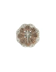 Rose Gold and Silver Tone Medallion Pin