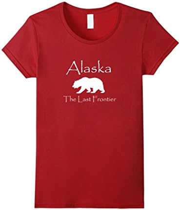 Women's Alaska The Last Frontier Bear Large Cranberry