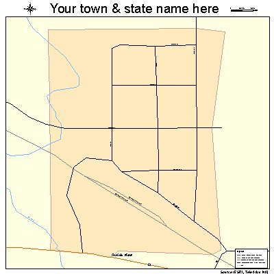 Street Road Map Of Prairie View, Kansas Ks - Printed Poster Size Wall Atlas Of Your Home Town