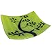 Fused Glass Decorative Plate, Lime Green with Iron Folding Base.