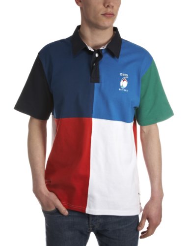 RBS 6 Nations Men's Harlequin Rugby Shirt - White/Red/Blue/Green, Large RBS 6 Nations Men's Harlequin Rugby Shirt - White/Red/Blue/Green, Large