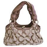 Coach Signature Parker Satchel Shoulder Bag Purse Tote 13341 Bronze