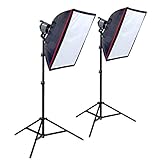 [1122] 2000 Watt Continuous Quartz Halogen 2 Light Kit with Softboxes and Barndoor--Steve Kaeser since 1989