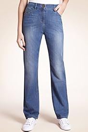 Straight Leg Denim Jeans