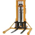 Northern Industrial Tools Manual Pallet Stacker with Fixed Legs - 2200-Lb. Capacity, 98 3/8in. Max Lift